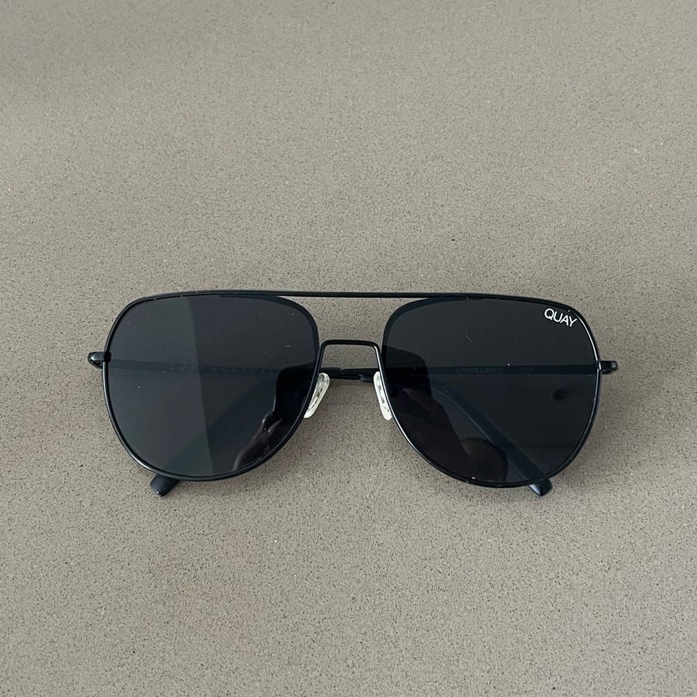 Quay Australia Black Aviator Sunglasses